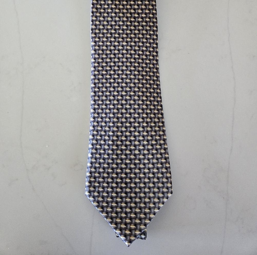 Raphael Roma Milano All Silk Gray/ Yellow Tie